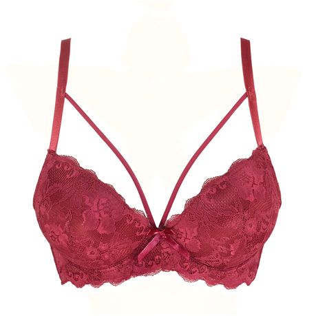 Buy Red Push Up Pad Plunge Triple Boost Front Fastening Lace Bra from Next  Luxembourg