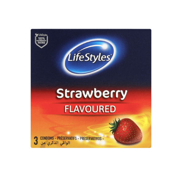 LifeStyles- 3 Flavoured Condoms Strawberry x 12