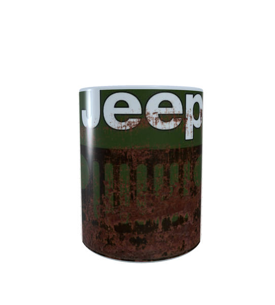 Jeep Vintage Rusted Logo V2 - Aesthetic - Coffee Mug