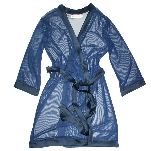 Nucleus Mesh Luxe Cover Up Gown in Navy