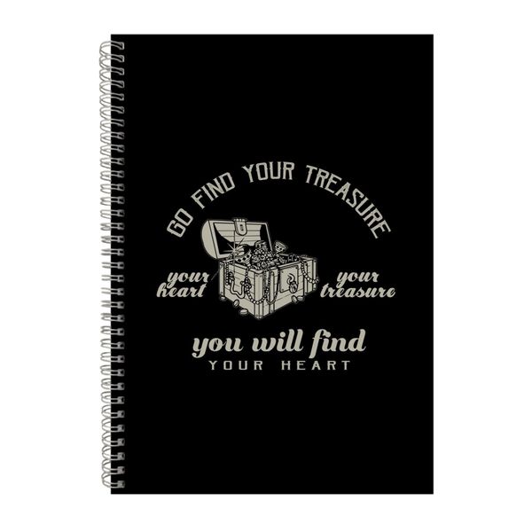 Go Find Your Treasure Notebook Inspirational Gift Idea A4 Notepad 131