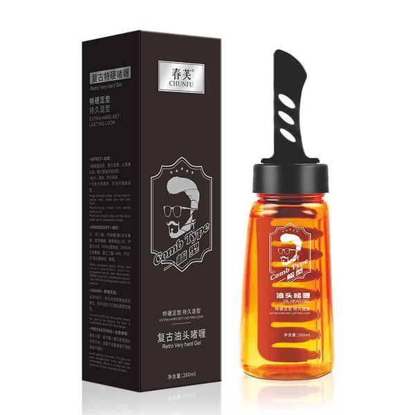 Men's Moisturizing and Styling Hair Gel Cool Hair Styling Gel Comb