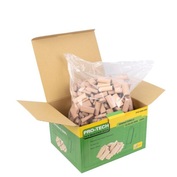 Domino Tenon 10x50mm 500 Piece Per Colour Box Beech Wood
