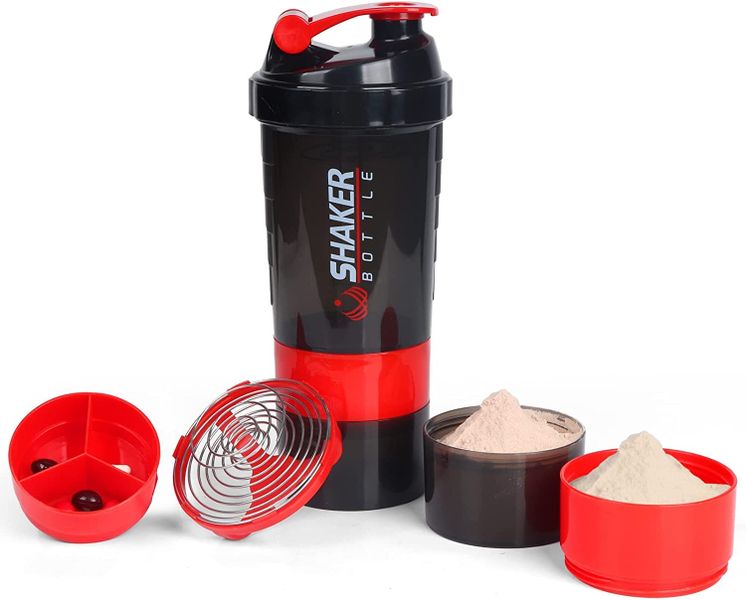 Protein Powder Shaker Cup Leak-Proof Mixer Bottle Shaker Bottle - 550ml