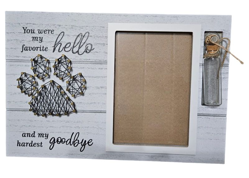 In Memory of your Fur Baby Pet Memorial Photo Frame with Accessories - Grey