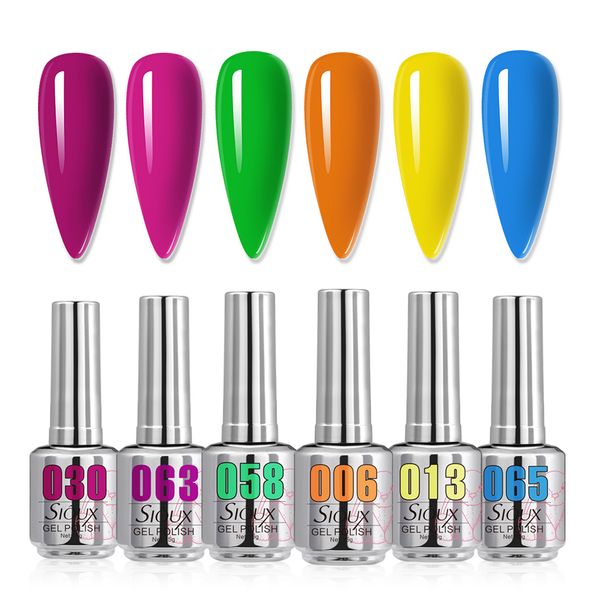 Sioux Color Pop Gel Polish Collection - 6 Piece (15ml Each)