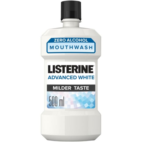 Listerine Mouthwash Advanced White Milder Taste - 1 x 500ml
