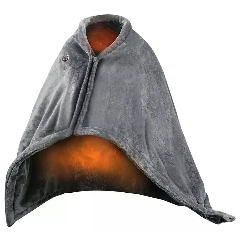 Electric Usb Blanket Shawl + Fully Charged Powerbank 10000mah Combo