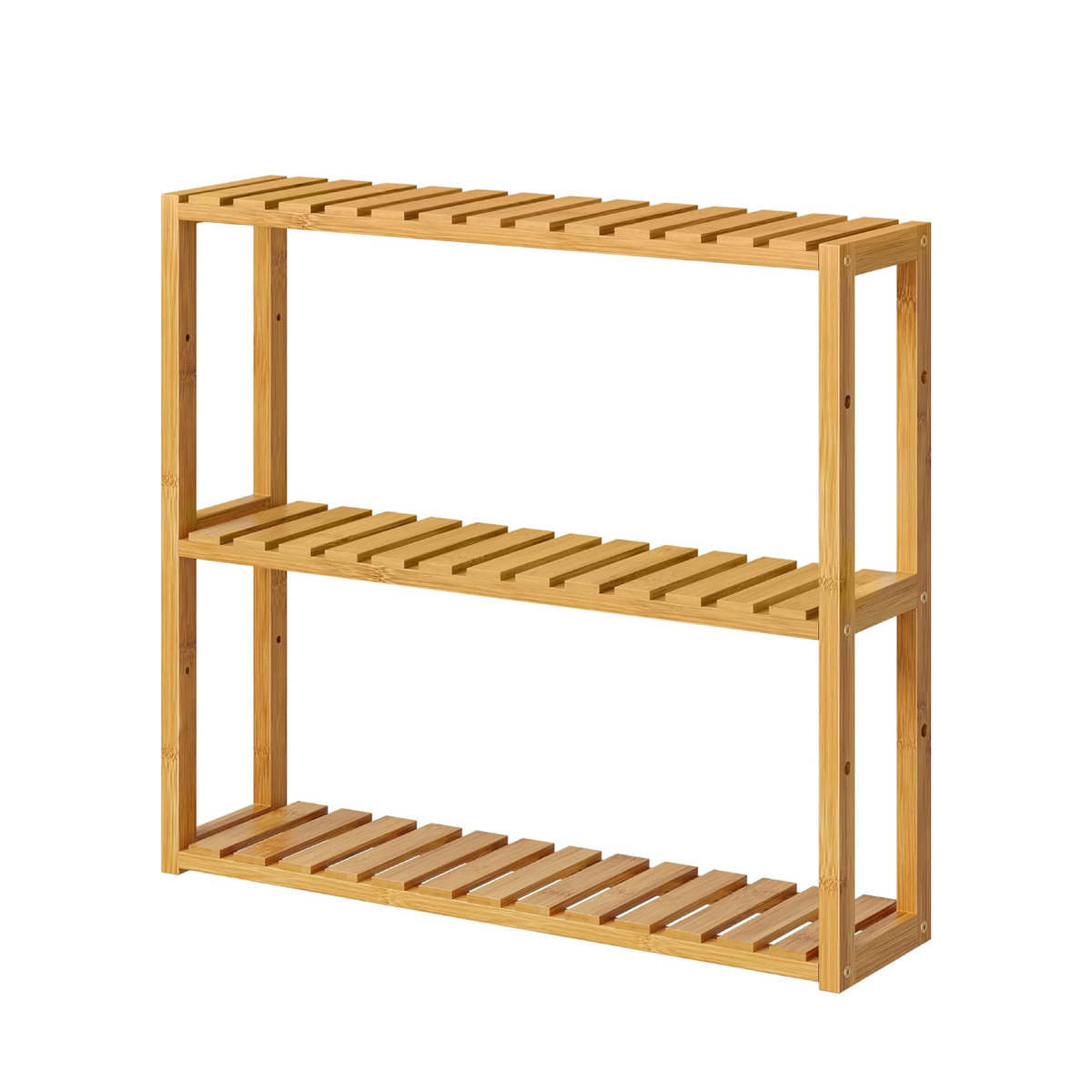 Floating Bamboo Wall Shelf, Minimalist Home Decor