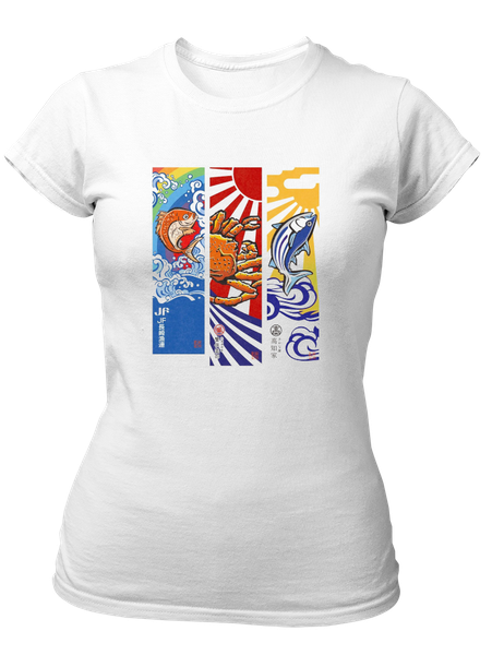 PepperSt Ladies White T-Shirt - Chinese Artistry