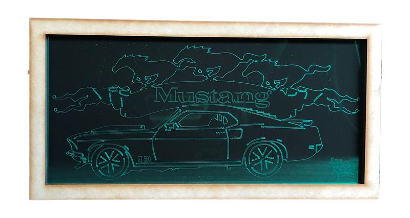 KCE - Mustang Engraved Acrylic Mirror