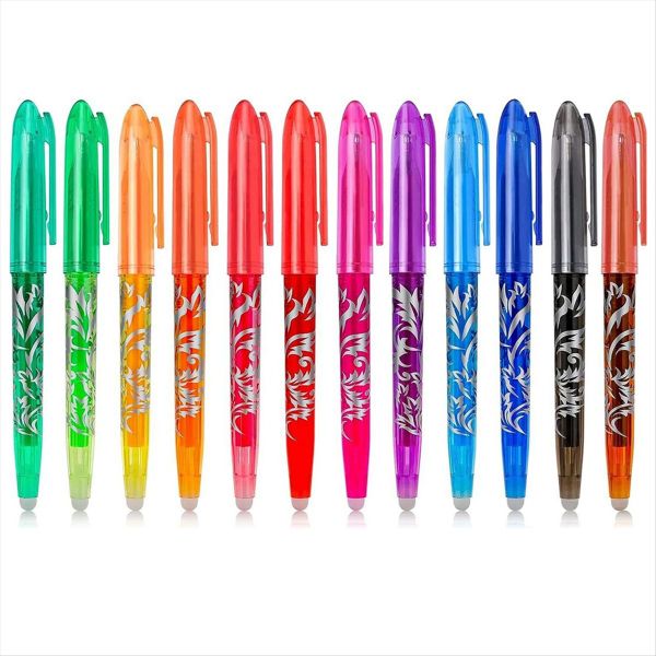 12 Pcs/Set Multi-Color Erasable Gel Pen 0.7Mm Kawaii Pens