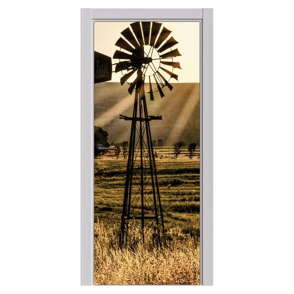 Decoupage Tear Resistant Transfers - Windmill Sunrise View Door