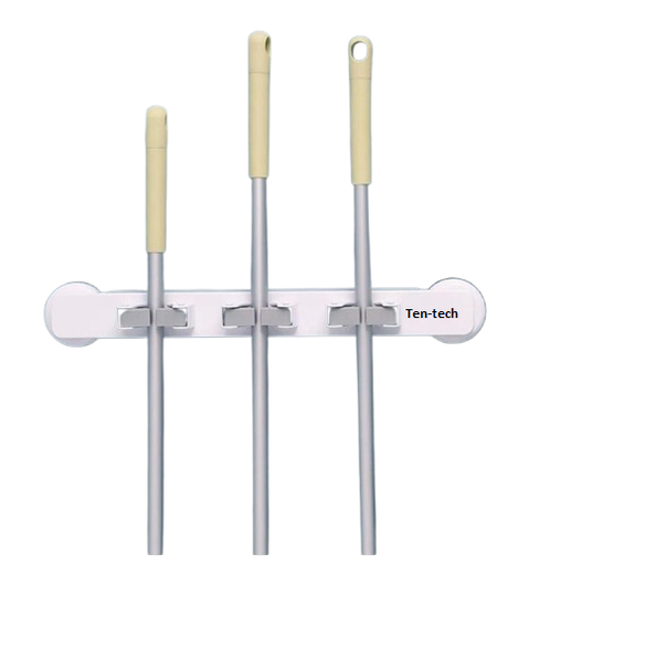 Ten-tech 3 Slots Punch-Free Household Mop Broom Utility Hook