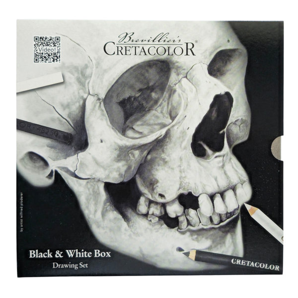 Cretacolor Black and White Box 25 piece Drawing set