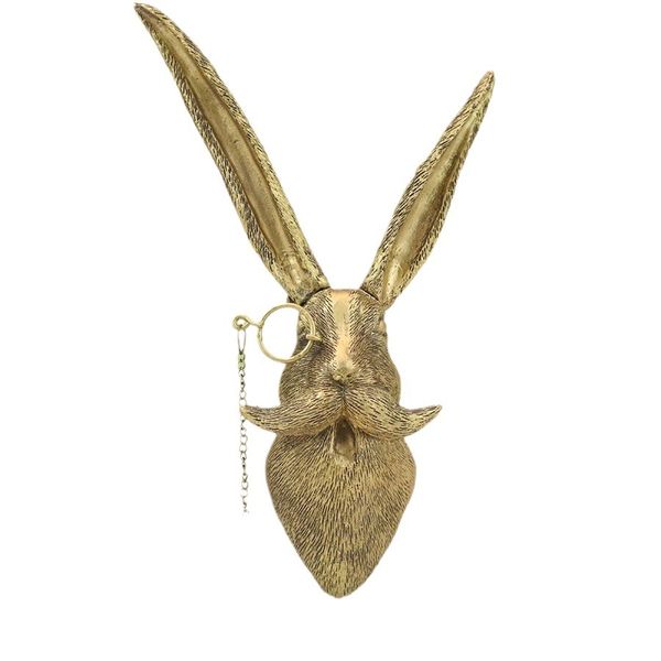 Resin Copper-Look Animal Pendant, Wall Hanging for Home Restaurant Decor