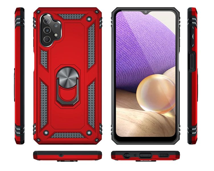 TUFF-LUV Rugged Case and Stand for the Samsung Galaxy A23 - Red