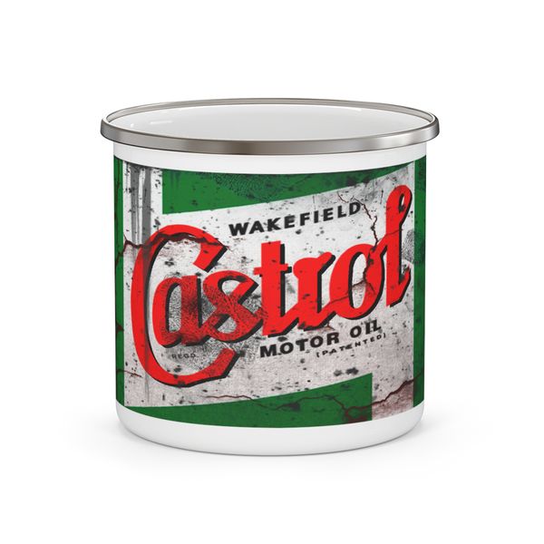 Castrol Oil Spill Enamel Mug