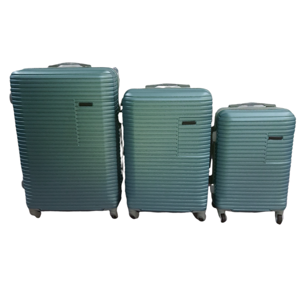 Acesa - 3 Piece Hard Outer Shell Travel Luggage Suitcase Set Light Blue