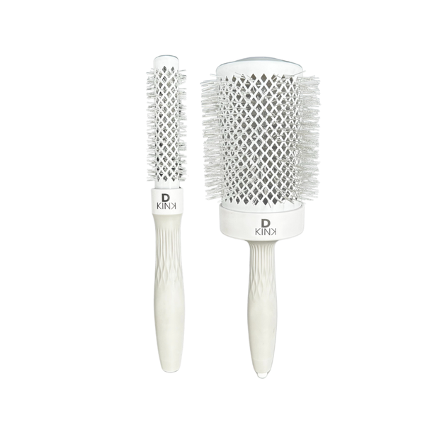 DKINK Lustra Ionic Thermal Styler Brush - Black 20 &amp; 65mm Anti-Static Duo