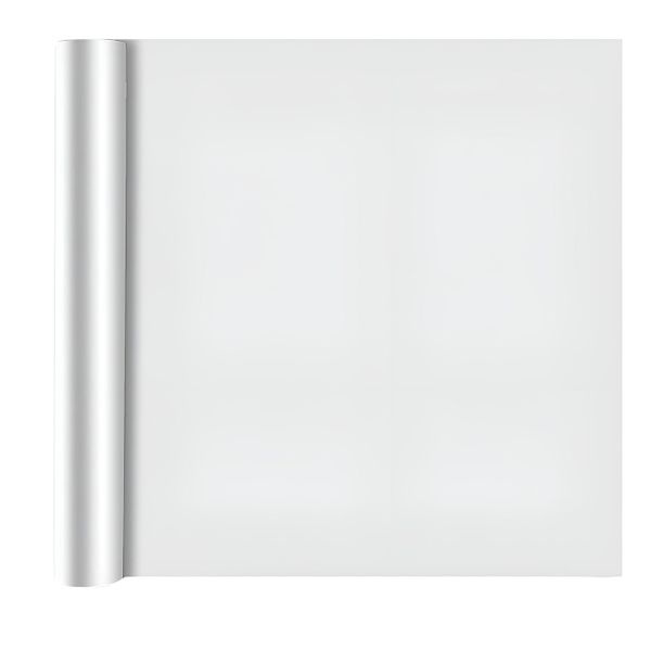 100x500cm PVC Window Film Sticker, Self Adhesive - White Frosted