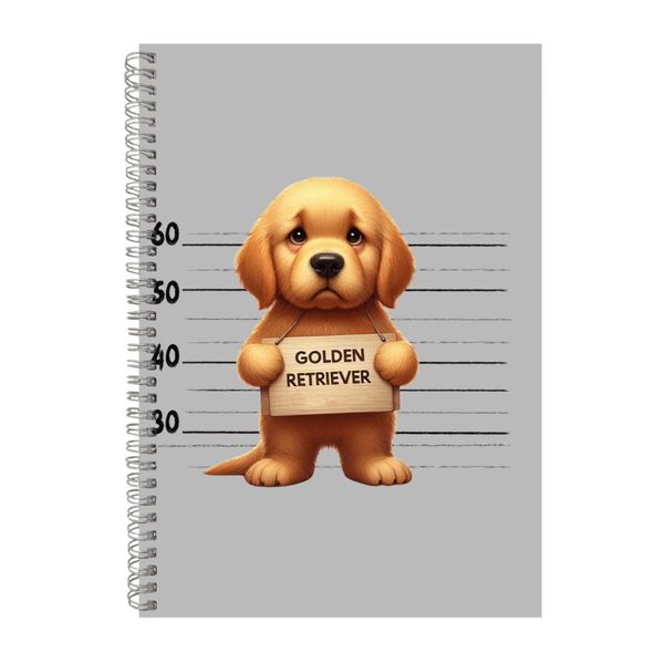 Golden Retriever A4 Notebook Spiral Lined Trendy Notepad Dog Gift Idea 303