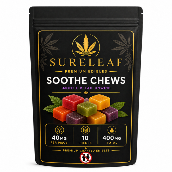 SURELEAF Soothe Chews - 40mg Per Chew - 10 Pack - Premium Soft Edibles