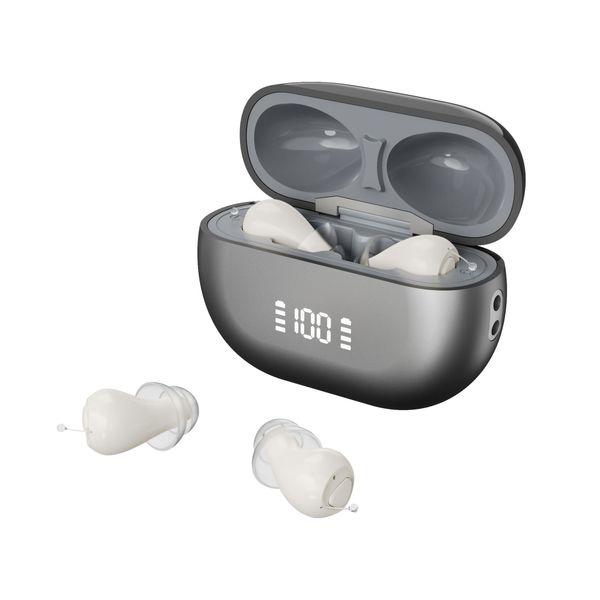 Mini In-Ear Amplifier with Long Battery Life and UV Disinfection