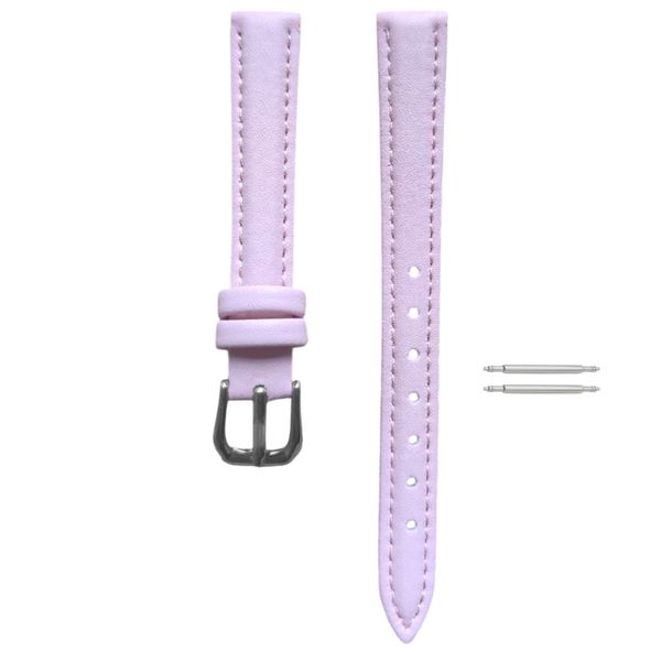 Ladies Genuine Leather Watch Strap 14mm - Replacement Band with Spring Bars