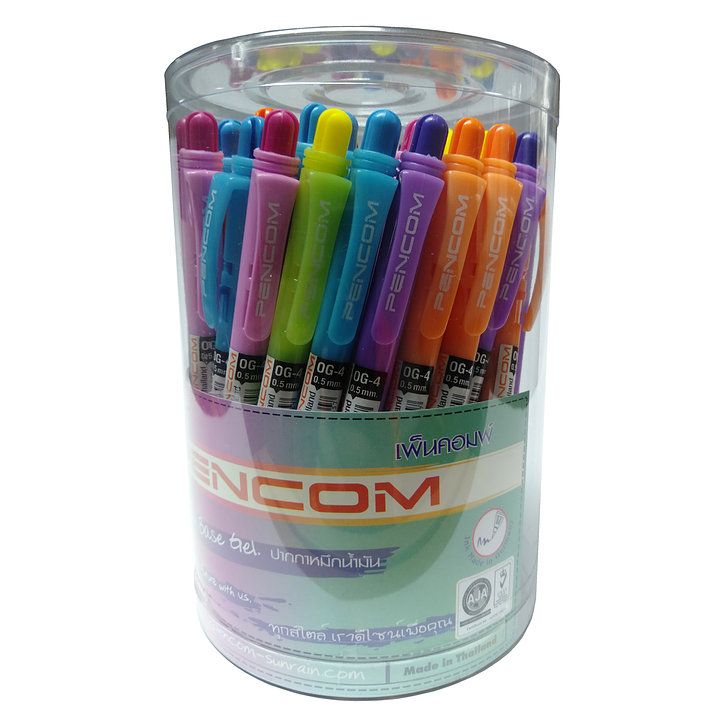 Pencom - OG4 Pastel Oil Gel 1.0mm Blue Retractable Pen (Drum Of 50 ...