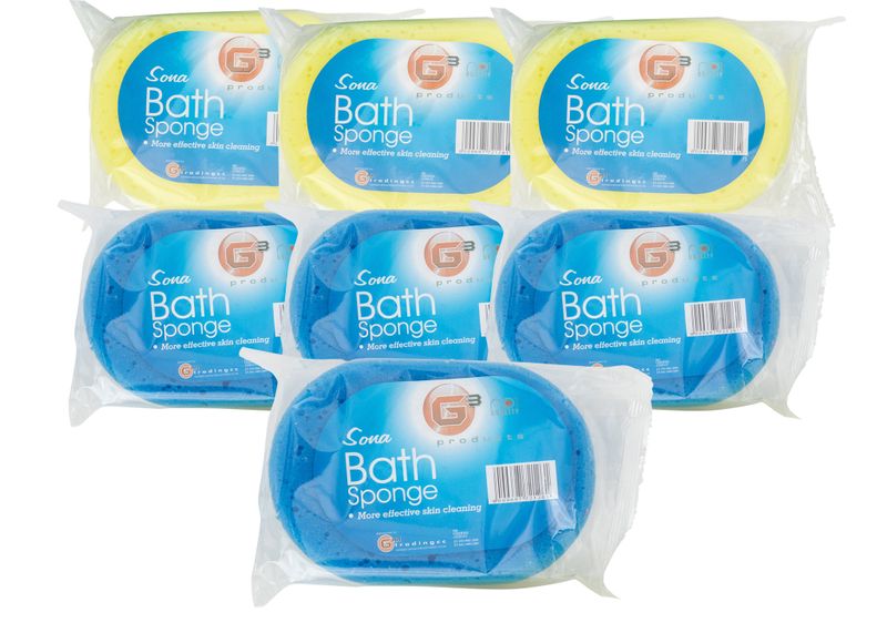 Sona Exfoliating Bath Sponge - 7 Piece Bundle