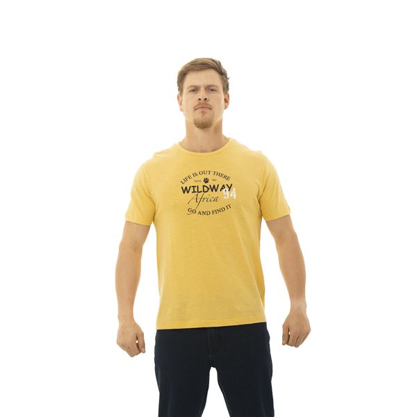 100% Cotton Printed T-Shirt Yellow