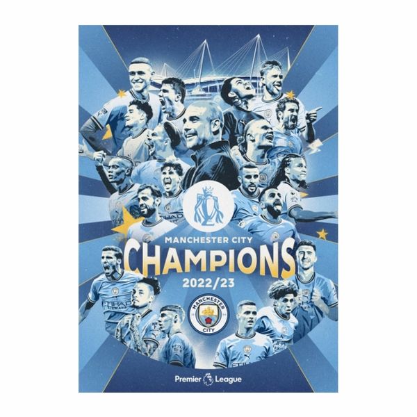 Manchester City Champions 2022 23 Poster - A1