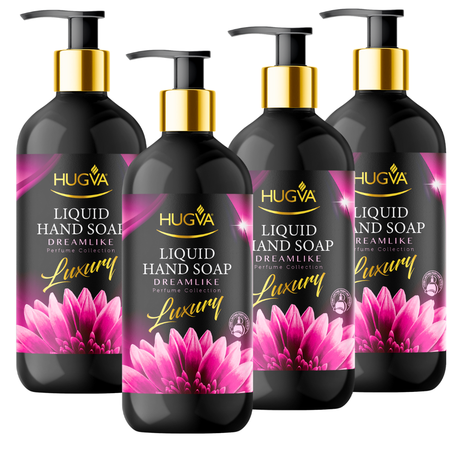 Hugva 500ml Luxury Hand Wash Liquid, Dream Like, Special Formula Pack of 4 Image