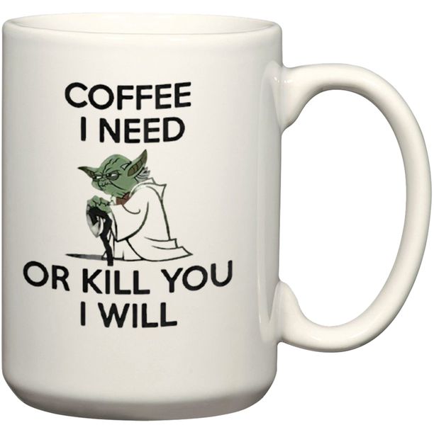 Coffee I Need Star Wars Novelty Gift Printed Coffee Mug (15Oz Jumbo Size)