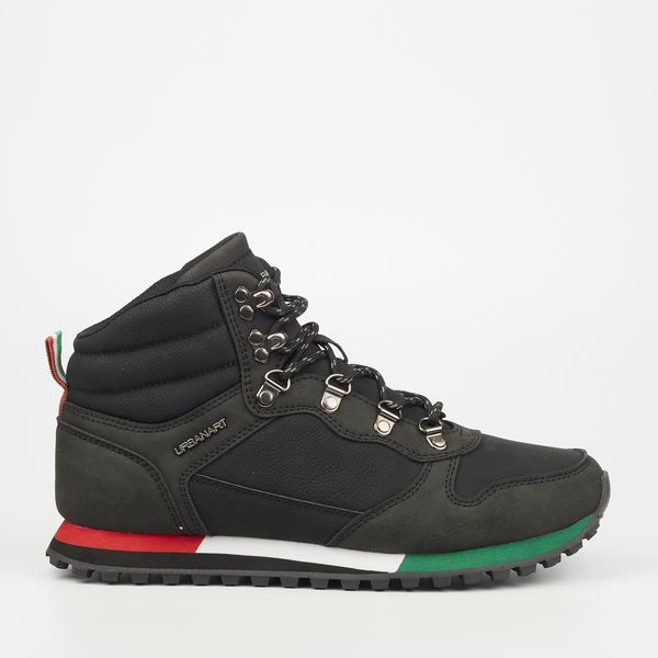 Men's Black Round Toe Tpr Sole Boots image