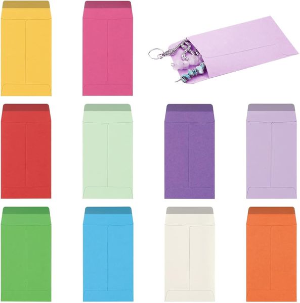 50 Pcs Kraft Cash Envelopes for Coins Gifts Wages Wedding,