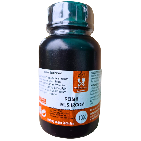 Organic Reishi Mushrooms (500mg Vegan Capsules)