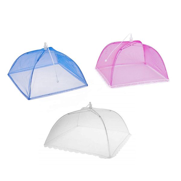 Food Protector Mesh Net Cover (Set of 3 Multicolours)