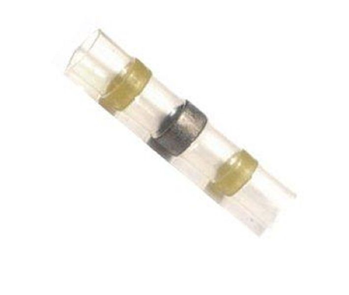 Heat Shrink Solder Sleeve Crimpless Butt Connectors Yellow 12-10 AWG