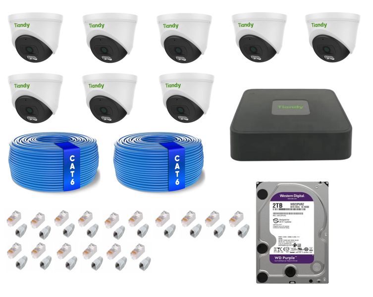 Tiandy Indoor Ip CCTV Kit