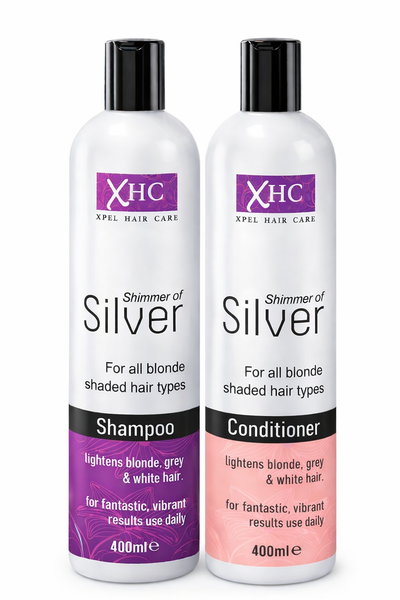 Xpel Hair Care Shimmer Of Silver Purple Shampoo &amp; Conditioner Set - 400ml - 4 Pack