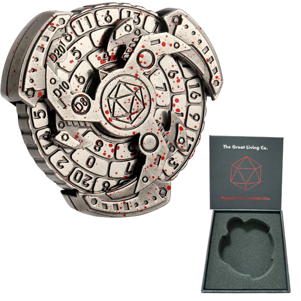 7-in-1 DND Metal Dice Spinner - Dungeons &amp; Dragons Fidget Roulette &amp; Case