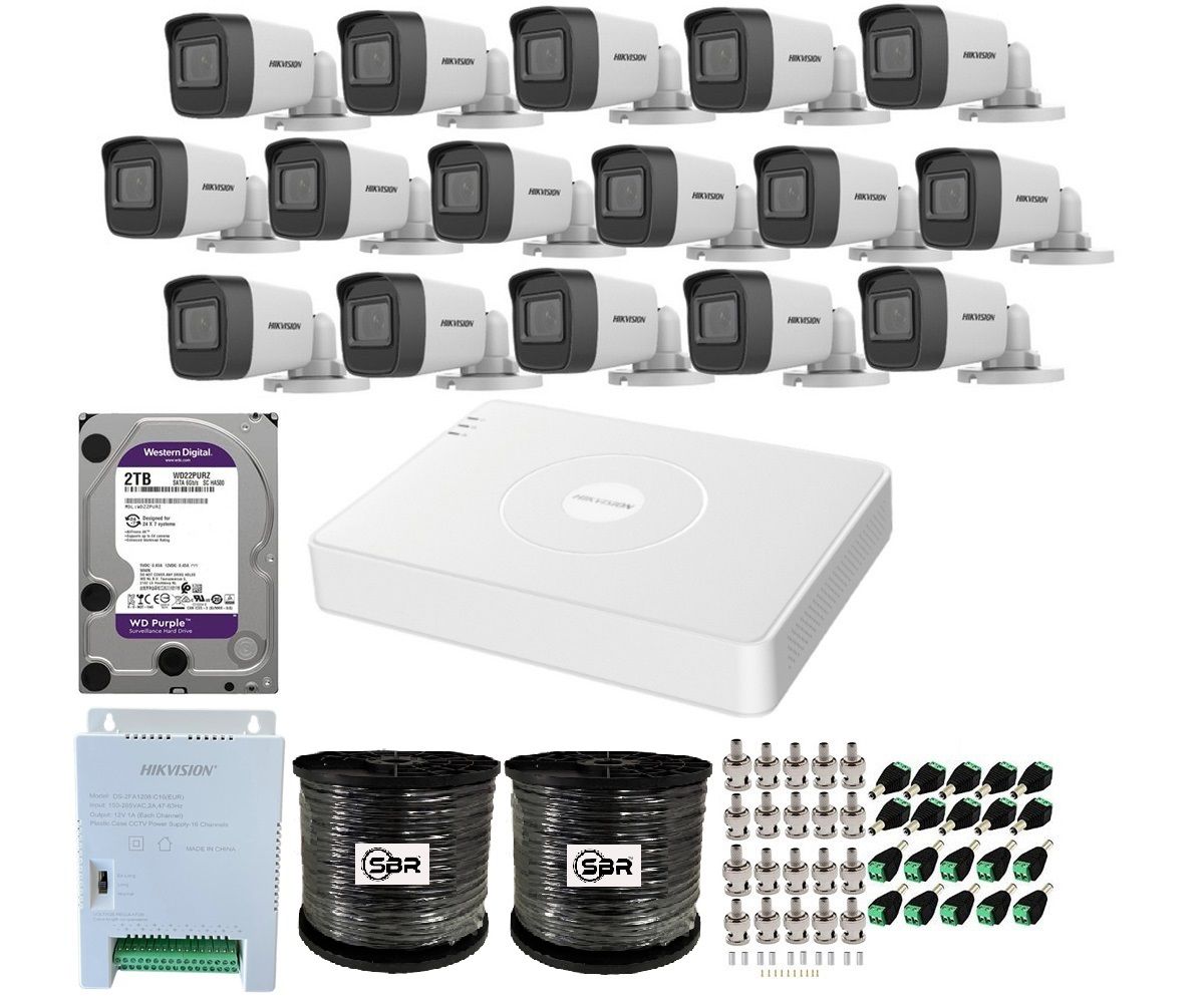 Hikvision 16 Channel 1080P Complete Kit - New Model