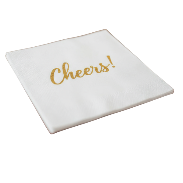 Foil-Printed 2-Ply Serviettes 33cm - 50 Pack
