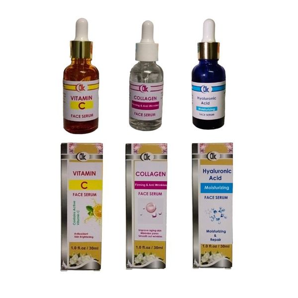 Trio Face Serum Combo | Vitamin C | Collagen | Hyaluronic Acid