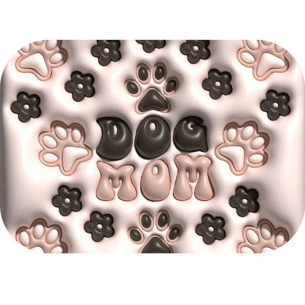 3D Dog Mom Printed Mouse Pad