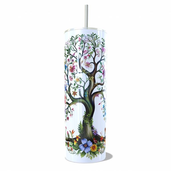 Tree of Life Skinny Tumbler