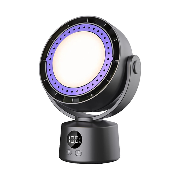 Rechargeable Bladeless Fan with LED Light &amp; Digital Display