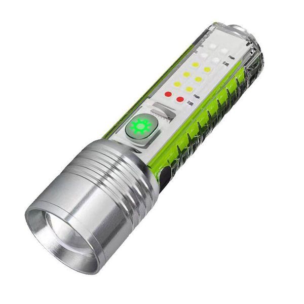 Ultra Bright Rechargeable Torch Light with Side Light Strong Magnets